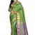 Green woven art silk saree with blouse