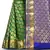 Green woven art silk saree with blouse