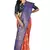 Orange woven silk blend saree with blouse