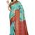 Light blue woven silk blend saree with blouse
