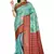 Light blue woven silk blend saree with blouse
