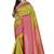 Olive woven silk blend saree with blouse