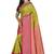 Olive woven silk blend saree with blouse