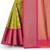 Olive woven silk blend saree with blouse