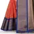 Orange woven silk blend saree with blouse