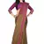 Fawn hand woven pure cotton saree with blouse
