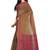 Fawn hand woven pure cotton saree with blouse