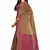Fawn hand woven pure cotton saree with blouse