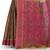 Fawn hand woven pure cotton saree with blouse