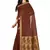 Brown hand woven pure cotton saree with blouse