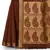 Brown hand woven pure cotton saree with blouse