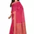 Pink hand woven pure cotton saree with blouse