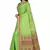 Green hand woven pure cotton saree with blouse