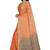 Orange hand woven pure cotton saree with blouse