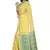 Yellow hand woven pure cotton saree with blouse