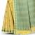 Yellow hand woven pure cotton saree with blouse