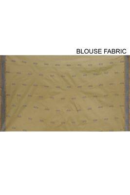 Olive hand woven pure cotton saree with blouse 4
