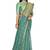 Green hand woven pure cotton saree with blouse