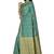 Green hand woven pure cotton saree with blouse