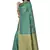 Green hand woven pure cotton saree with blouse