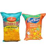 Favon Pack Of 2 Microfibre Filled Reversible Kids Cushions (Haldiram & Kurkure)
