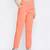 Women Pure Cotton Pant Relaxed  Regular Fit Trousers Pants Casual Formal Solid Trouser Comfort fit (Peach Color Size)