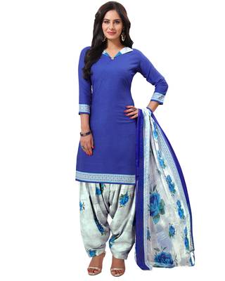 Peach printed crepe salwar 4
