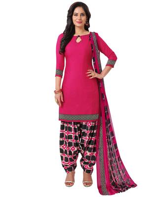 Blue printed crepe salwar 4