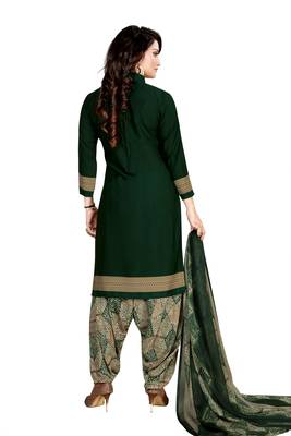 Green printed crepe salwar 3