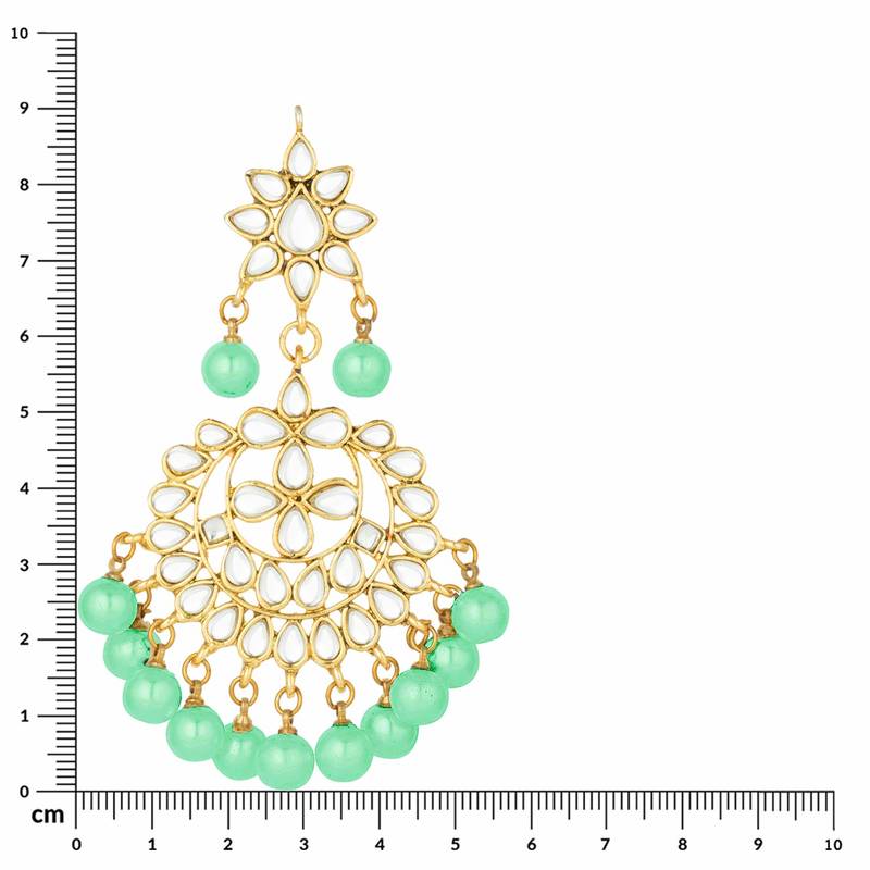 Traditional Gold Plated Kundan & Pearl Earrings For Women