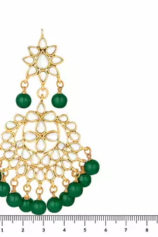 Traditional Kundan & Pearl Chandbali Earrings For Women