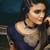 Dark grey embroidered silk blend saree with blouse