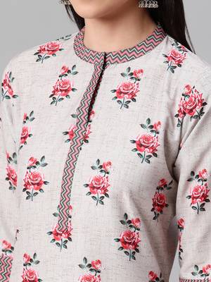 Grey printed rayon kurtas-and-kurtis 4