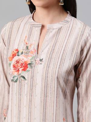 Grey printed crepe kurtas-and-kurtis 4