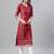 Red printed rayon kurtas-and-kurtis