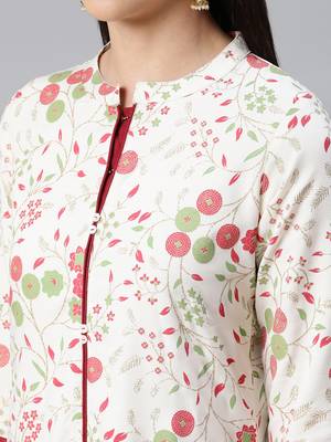 Cream printed rayon kurtas-and-kurtis 4