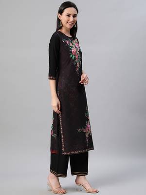 Black printed crepe kurtas-and-kurtis 2