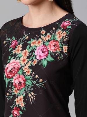 Black printed crepe kurtas-and-kurtis 4