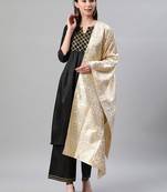 Black plain art silk kurtas-and-kurtis