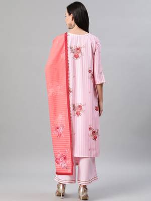 Pink printed crepe kurtas-and-kurtis 3