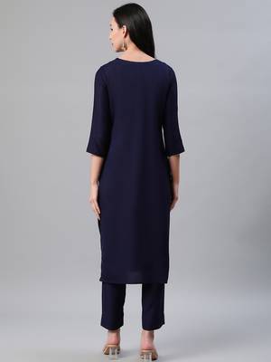 Blue printed rayon kurtas-and-kurtis 3