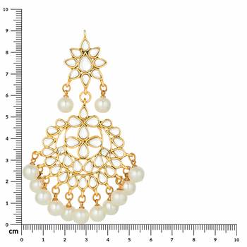 Traditional Gold Plated Kundan & Pearl Earrings For Women 3