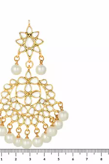 Traditional Gold Plated Kundan & Pearl Earrings For Women