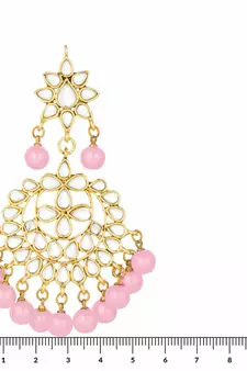 Traditional Gold Plated Kundan & Pearl Earrings For Women