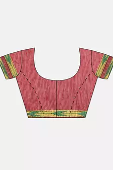 Kimisha Women's Linen Maroon Saree With Runing Blouse