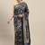 Kimisha Women's Navy Blue Silk Woven Design Saree With Unstitched Blouse