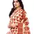 Orange Printed Polyester Unstitched Salwar  Kameez