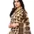 Brown Printed Polyester Unstitched Salwar  Kameez