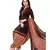 Brown Printed Polyester Unstitched Salwar  Kameez