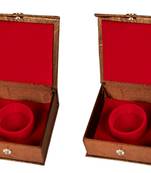 atorakushon  Fabric Women Jewellery Storage Boxes Bangle Necklace Ring Earring Pendant Wardrobe Organizer Pack 2 (Brown)